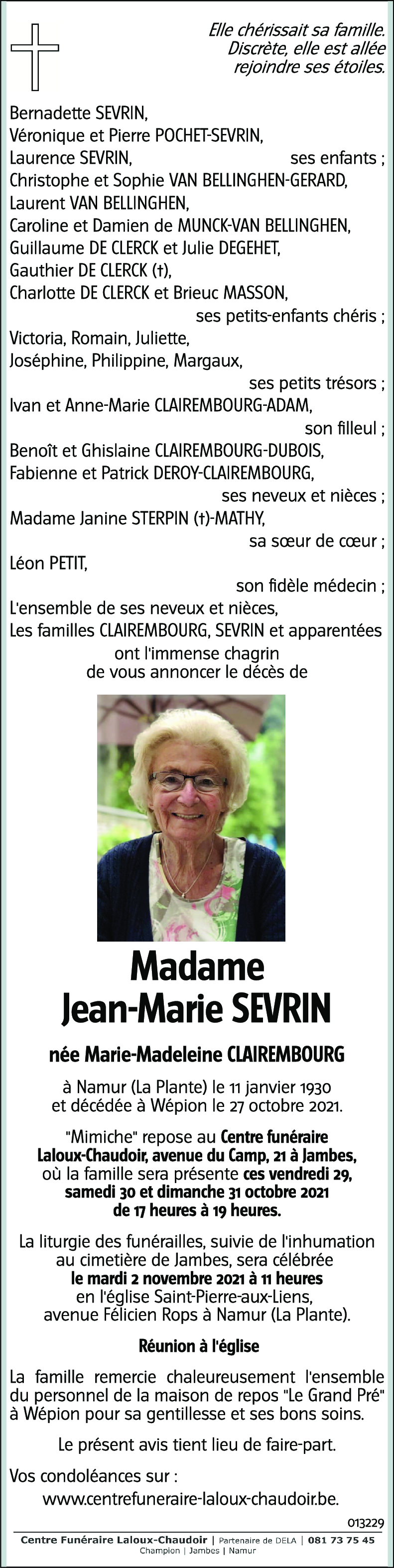 Marie-Madeleine CLAIREMBOURG