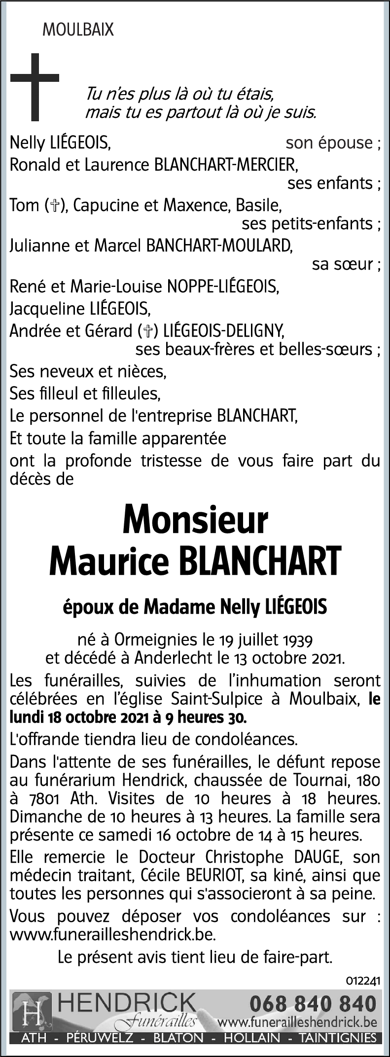 Maurice BLANCHART