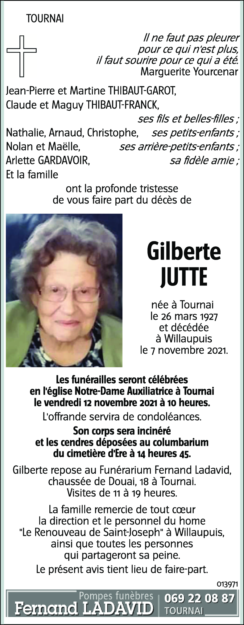 Gilberte JUTTE