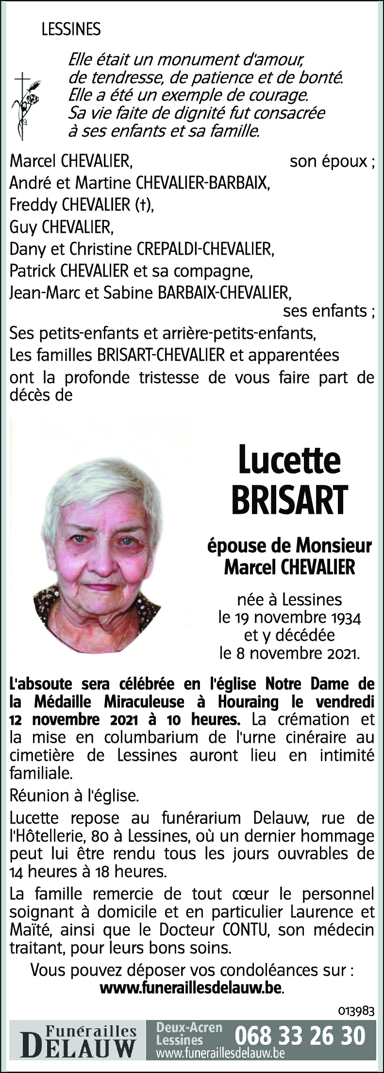 Lucette BRISART