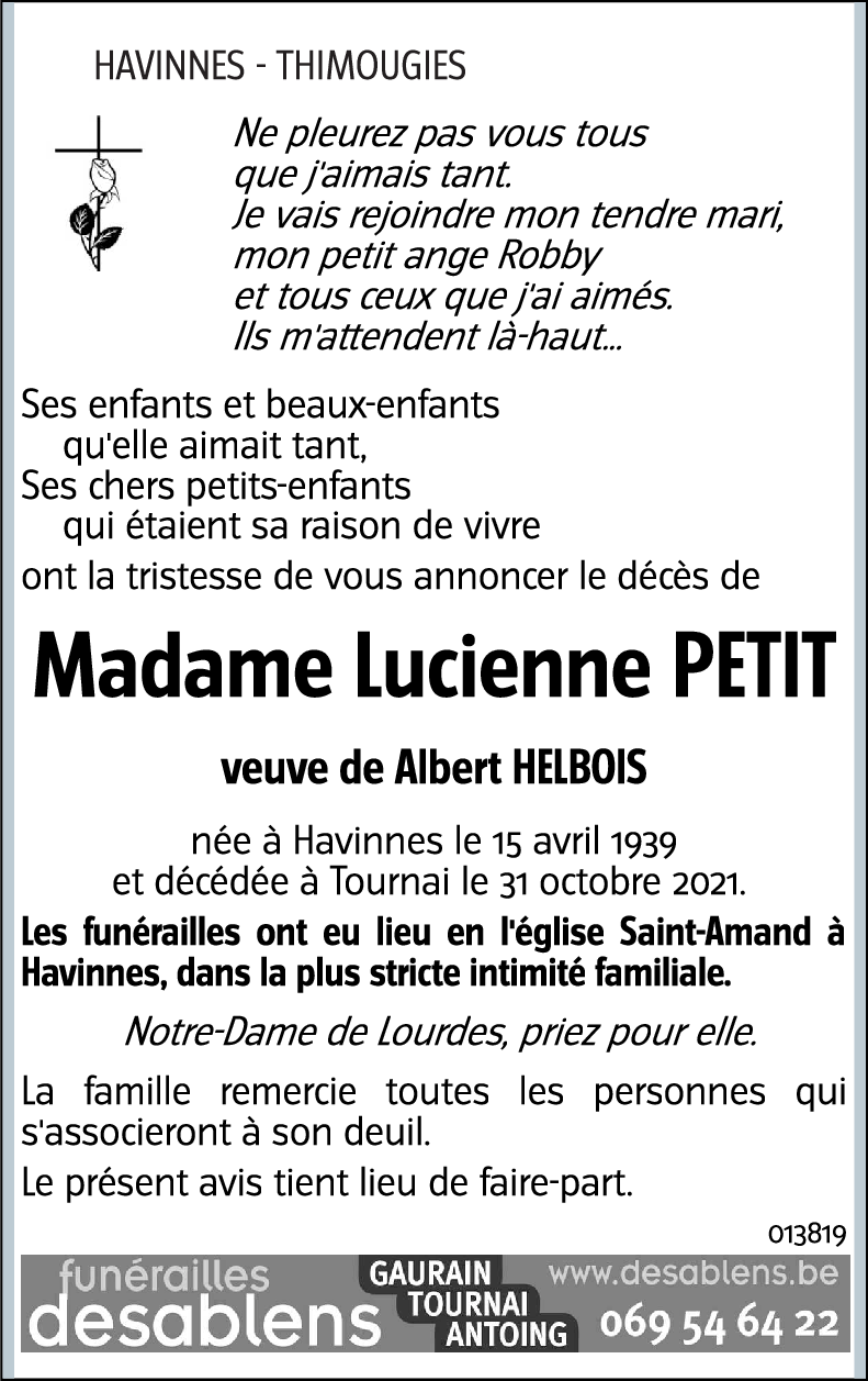 Lucienne PETIT