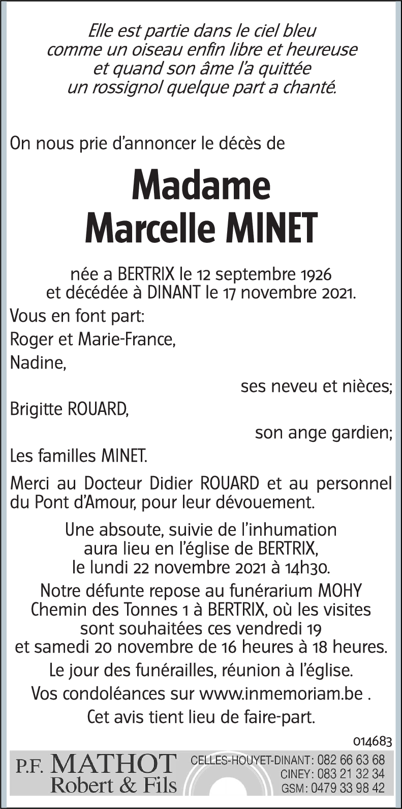 Marcelle MINET