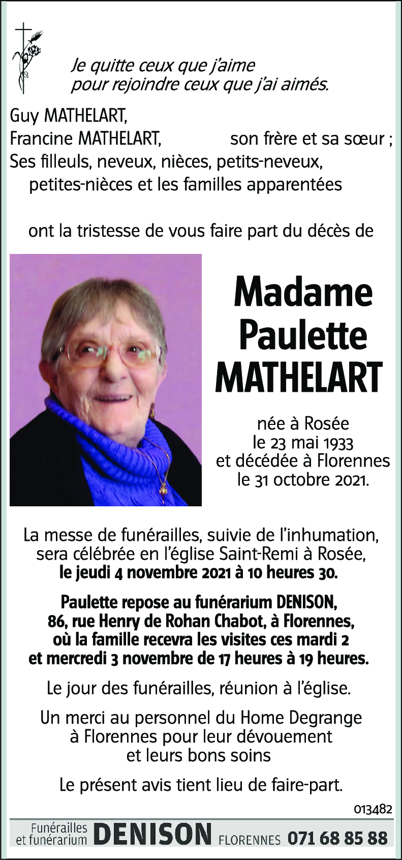 Paulette MATHELART