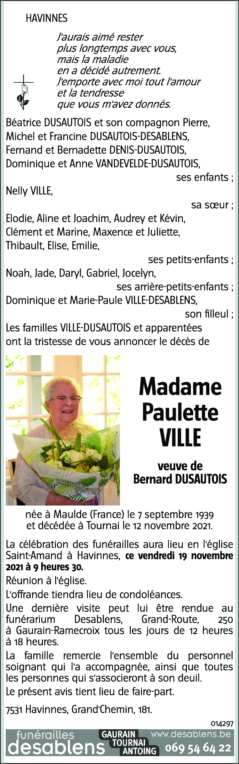 Paulette VILLE