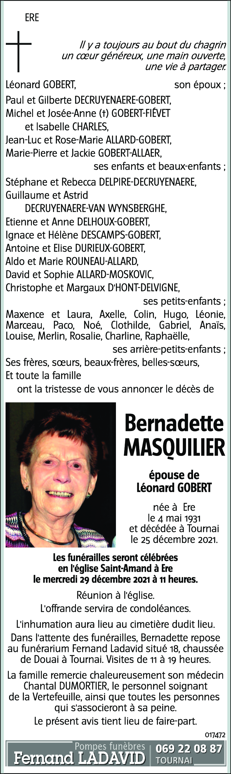 Bernadette MASQUILIER