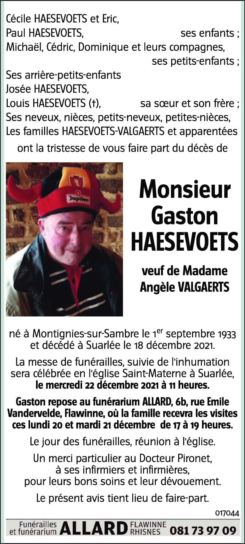 Gaston HASEVOETS