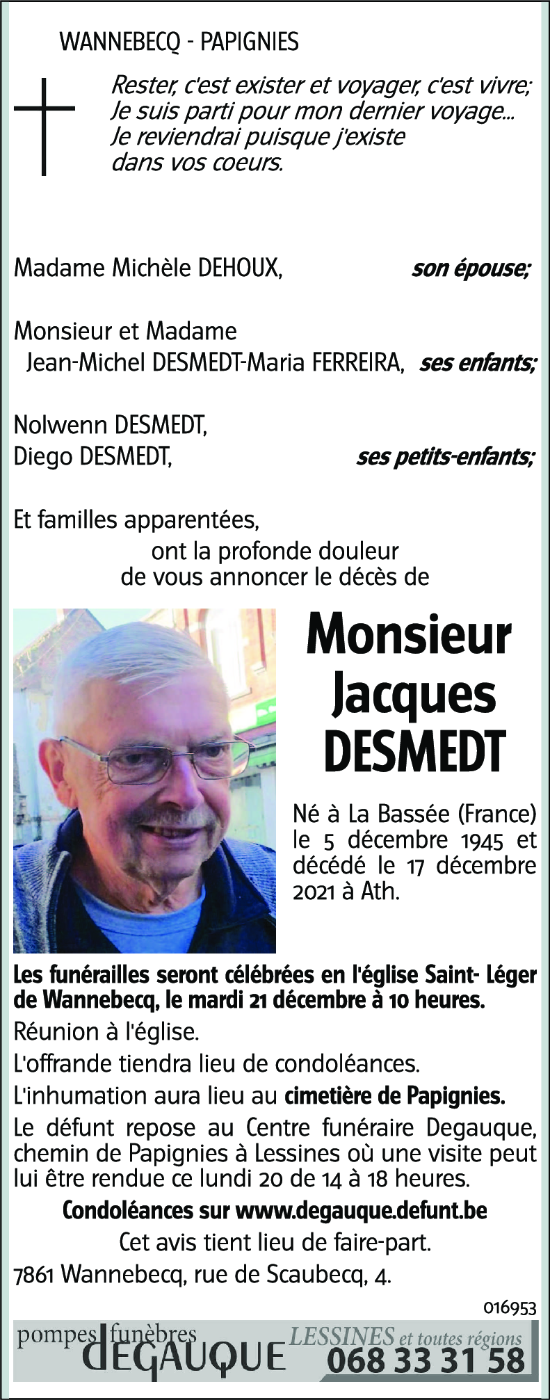 Jacques DESMEDT