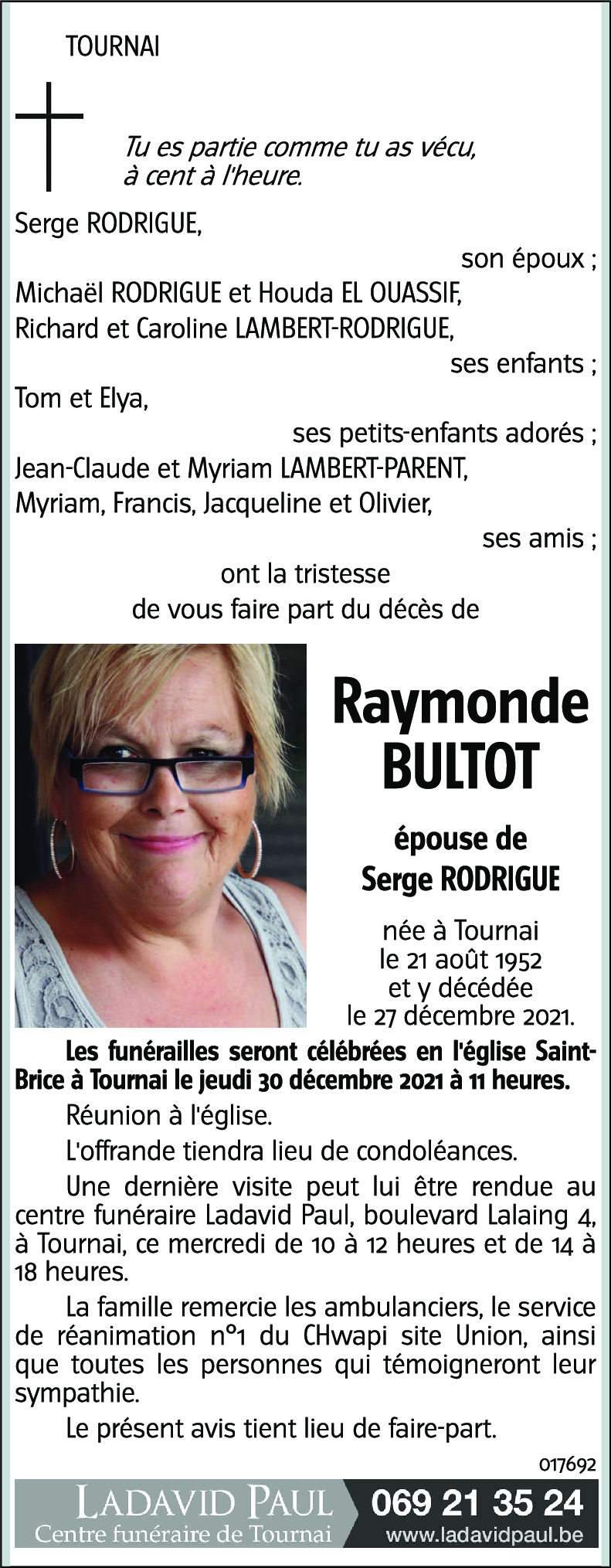 Raymonde BULTOT