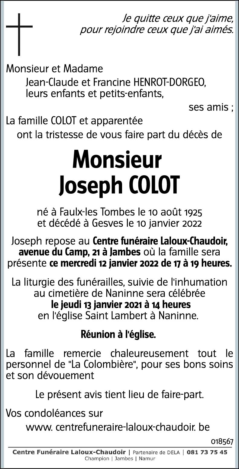 Joseph COLOT