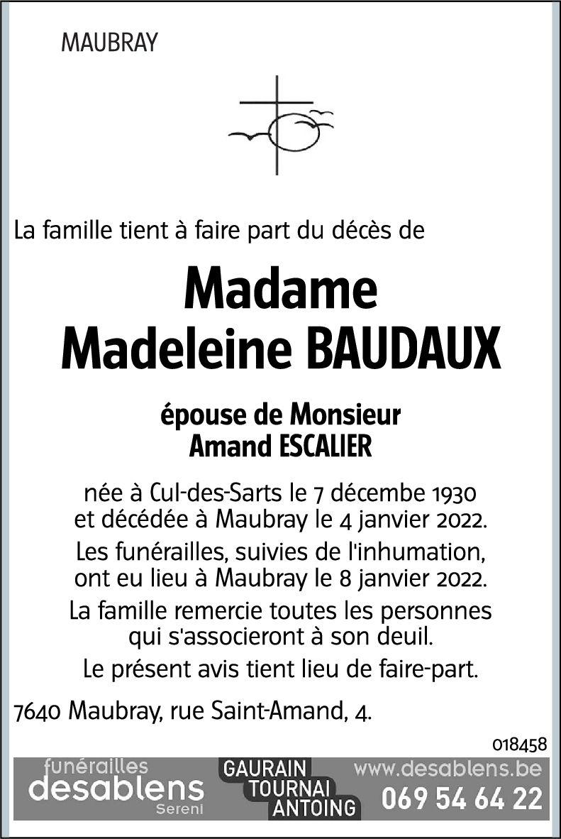 Madeleine BAUDAUX