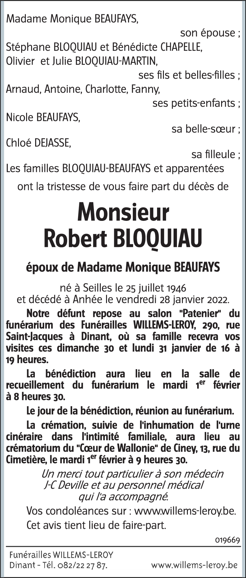 Robert BLOQUIAU