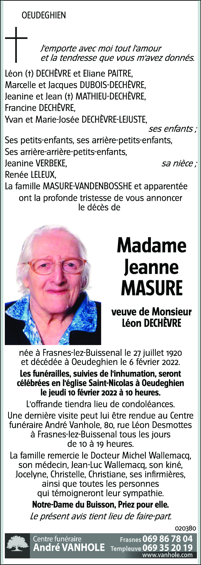 Jeanne MASURE