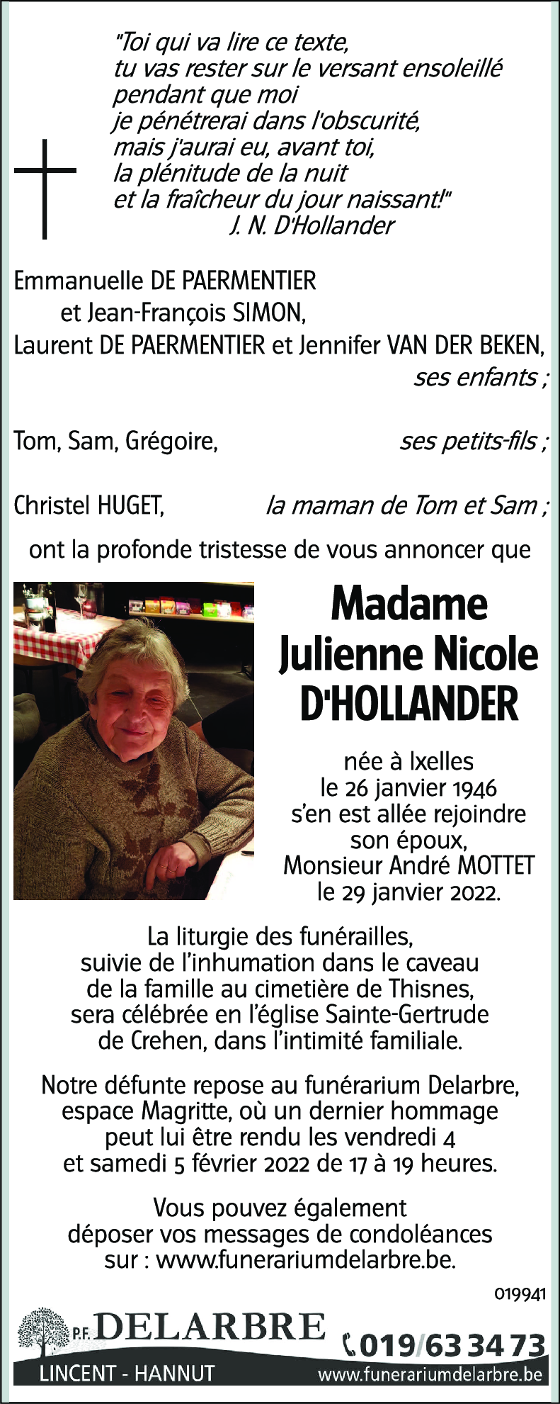 Julienne Nicole D'HOLLANDER