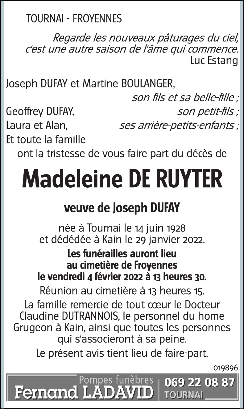 Madeleine DE RUYTER