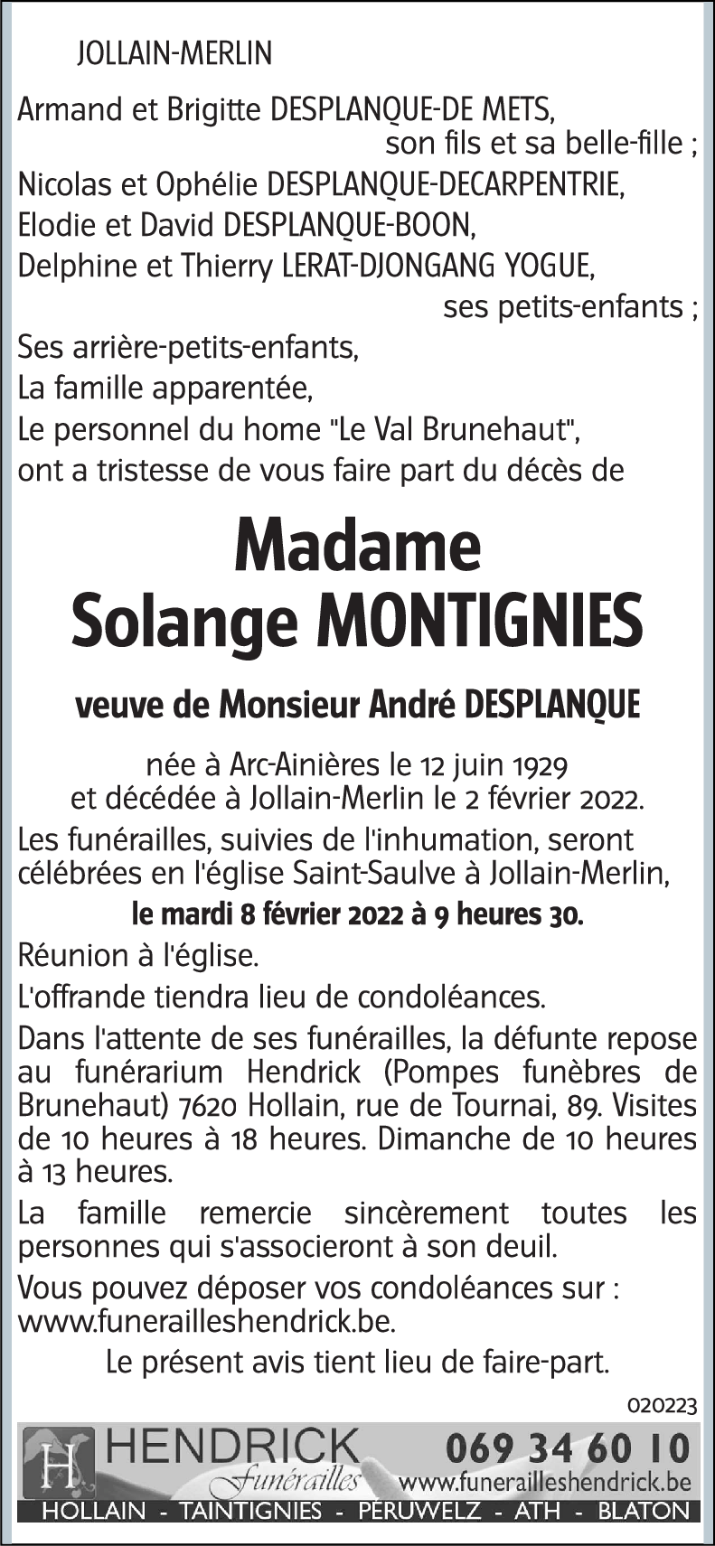 Solange MONTIGNIES