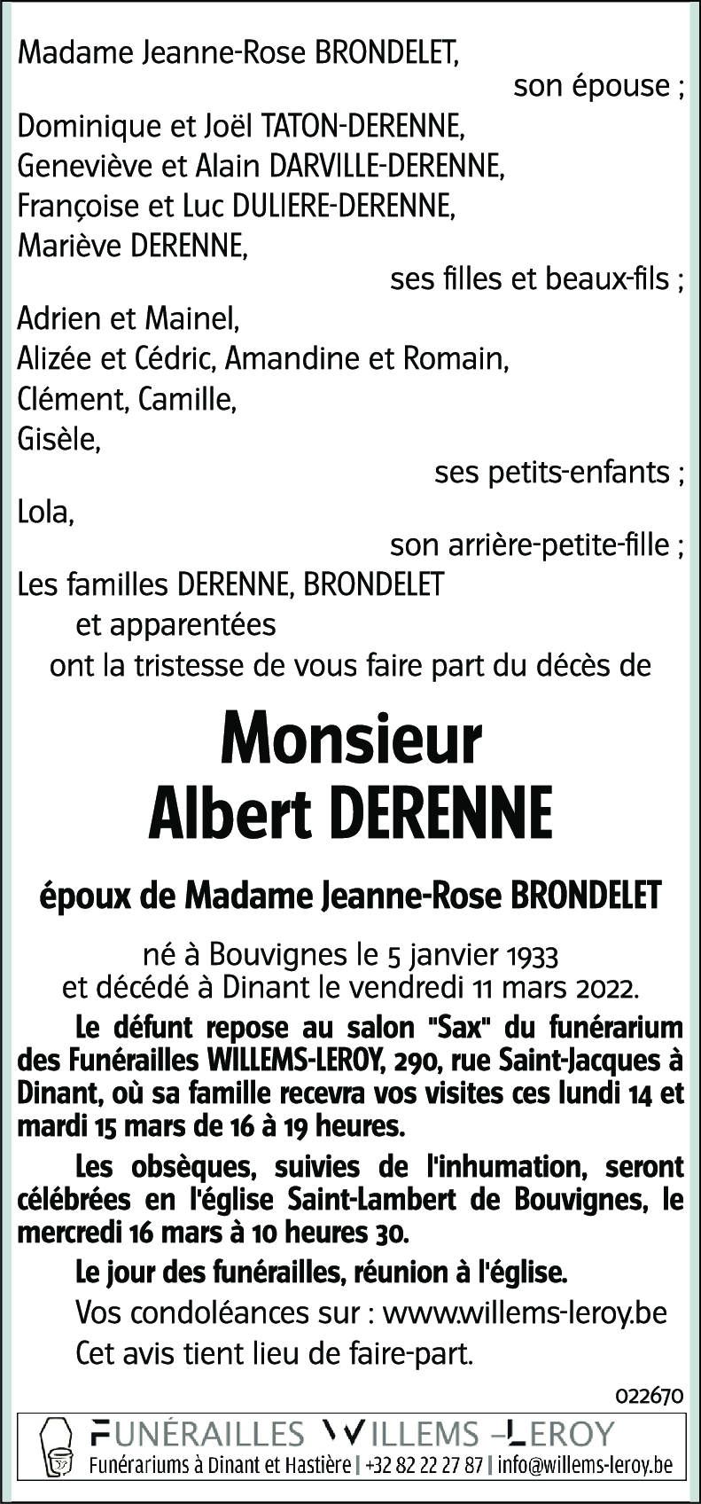 Albert DERENNE