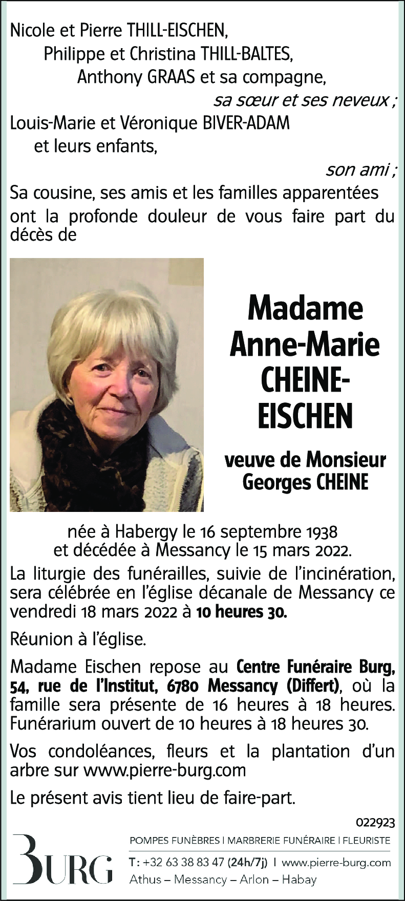 Anne-Marie CHEINE-EISCHEN