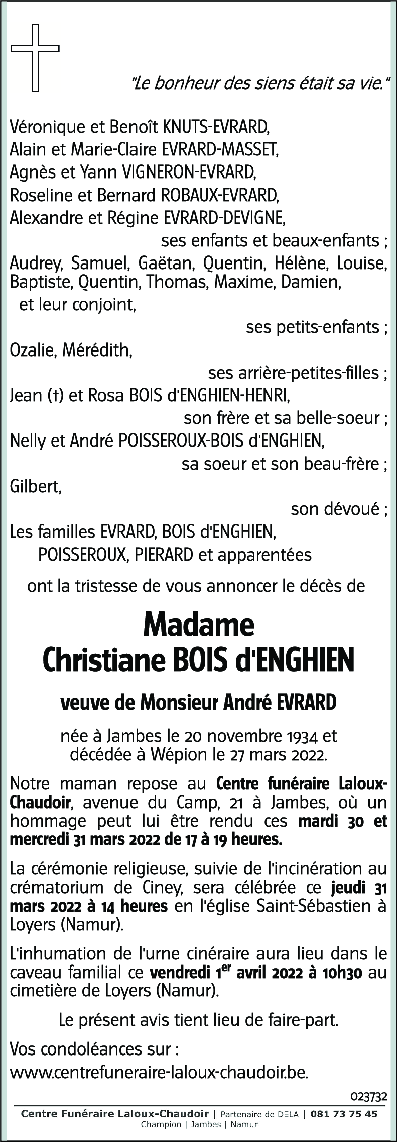 Christiane BOIS d'ENGHIEN