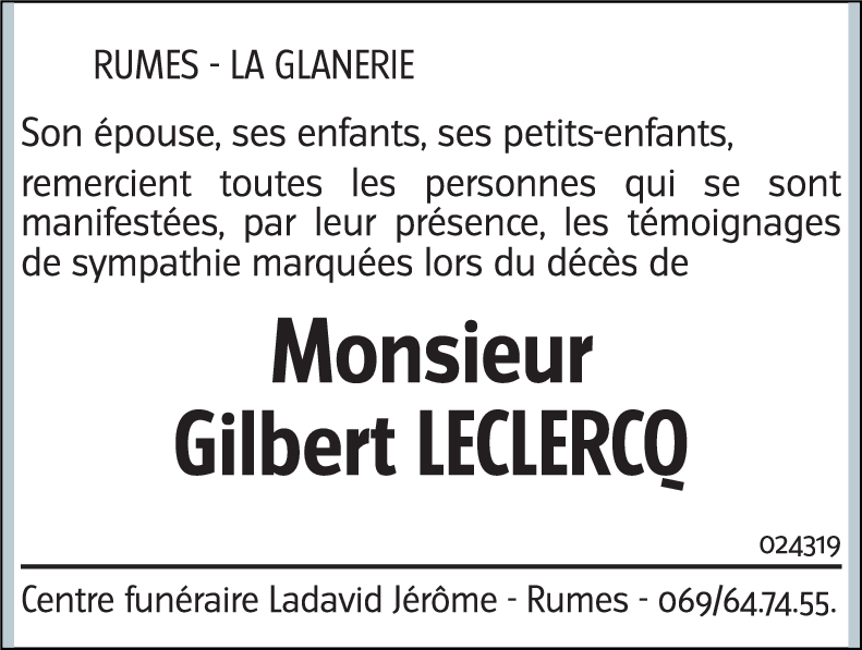 Gilbert LECLERCQ