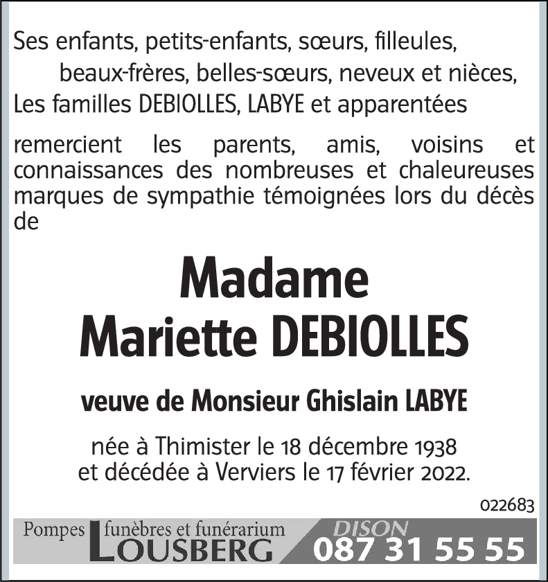 Mariette DEBIOLLES