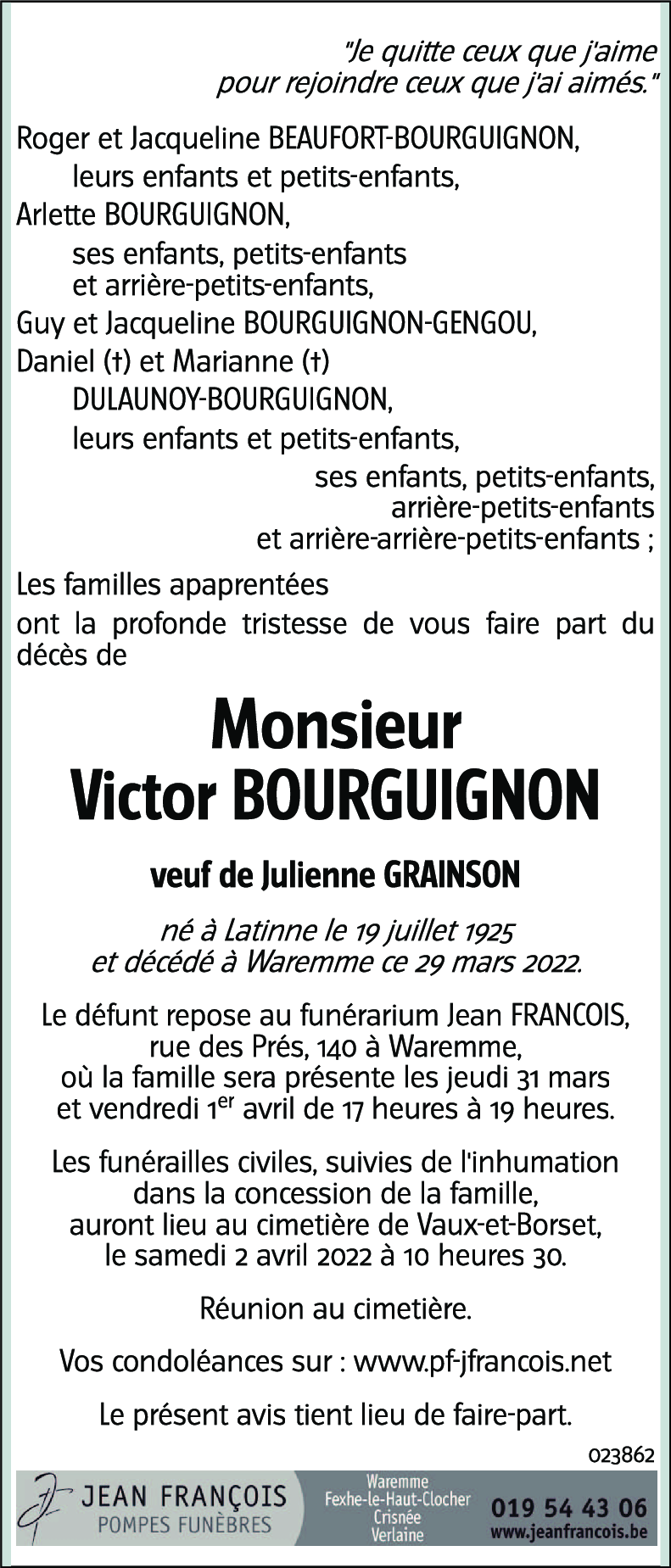 Victor BOURGUIGNON