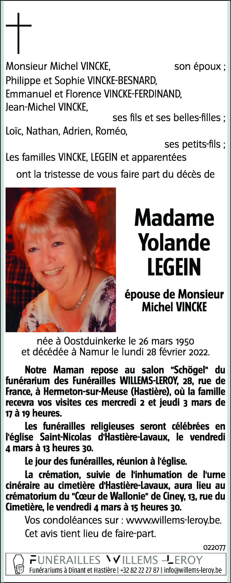 Yolanda LEGEIN