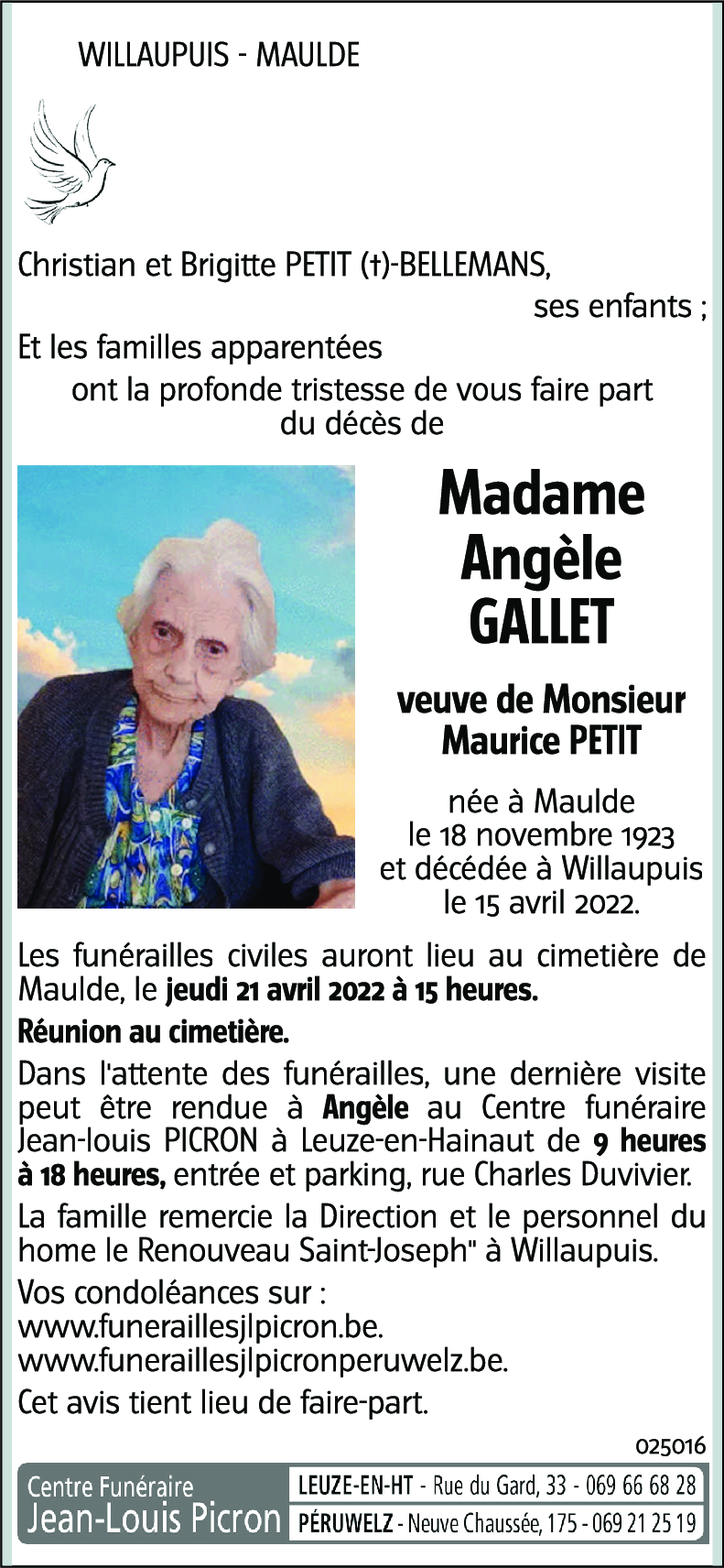 Angèle GALLET