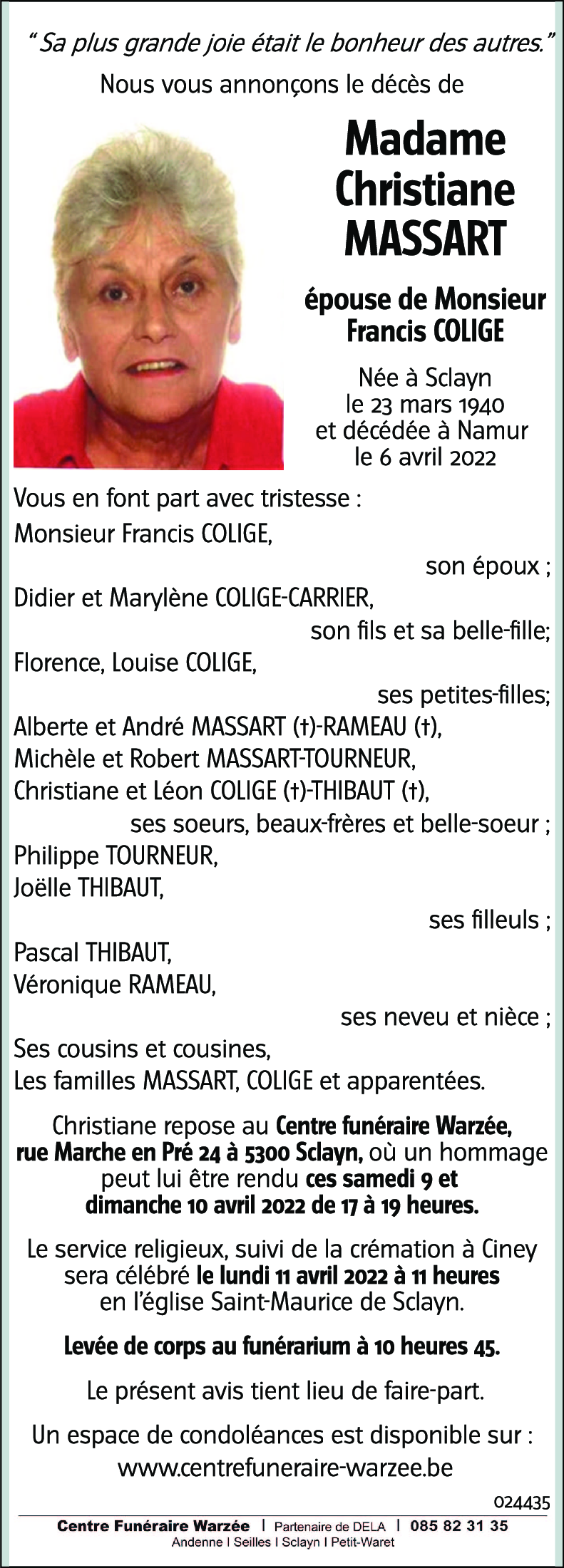 Christiane MASSART