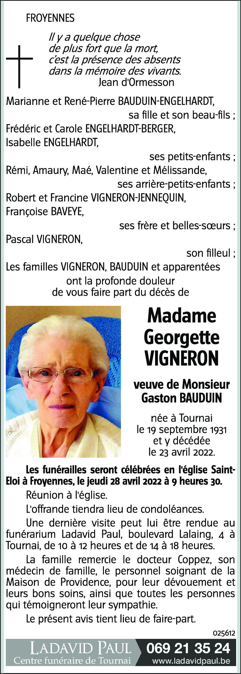 Georgette VIGNERON