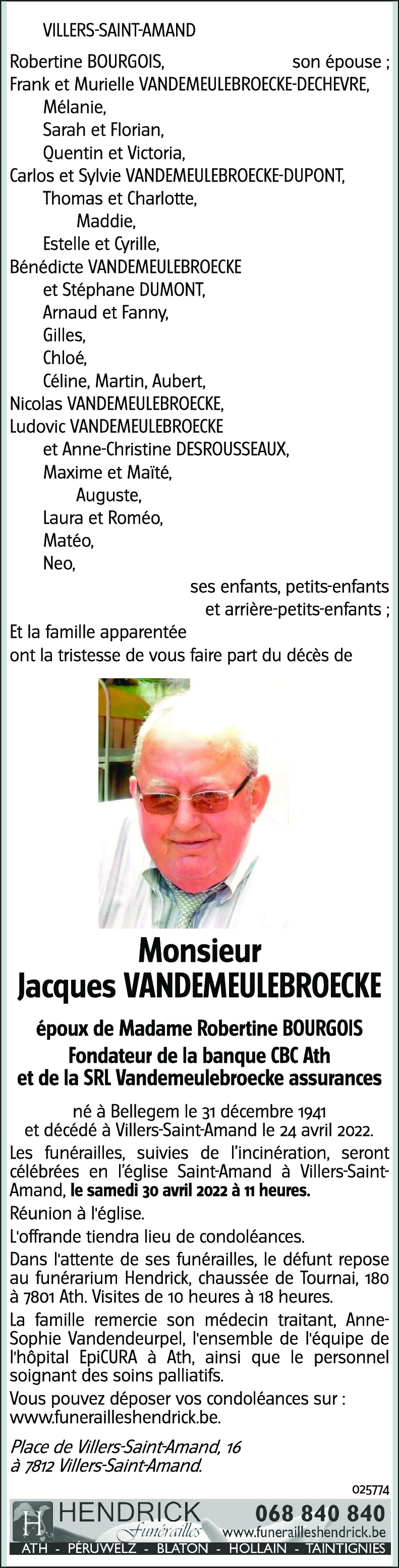 Jacques VANDEMEULEBROECKE