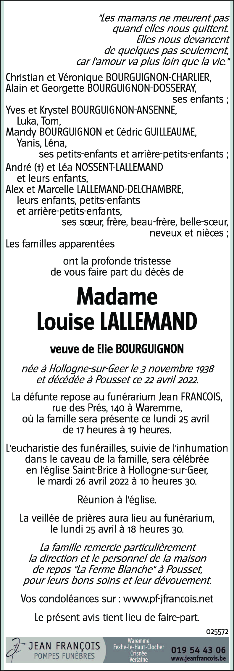 Louise LALLEMAND