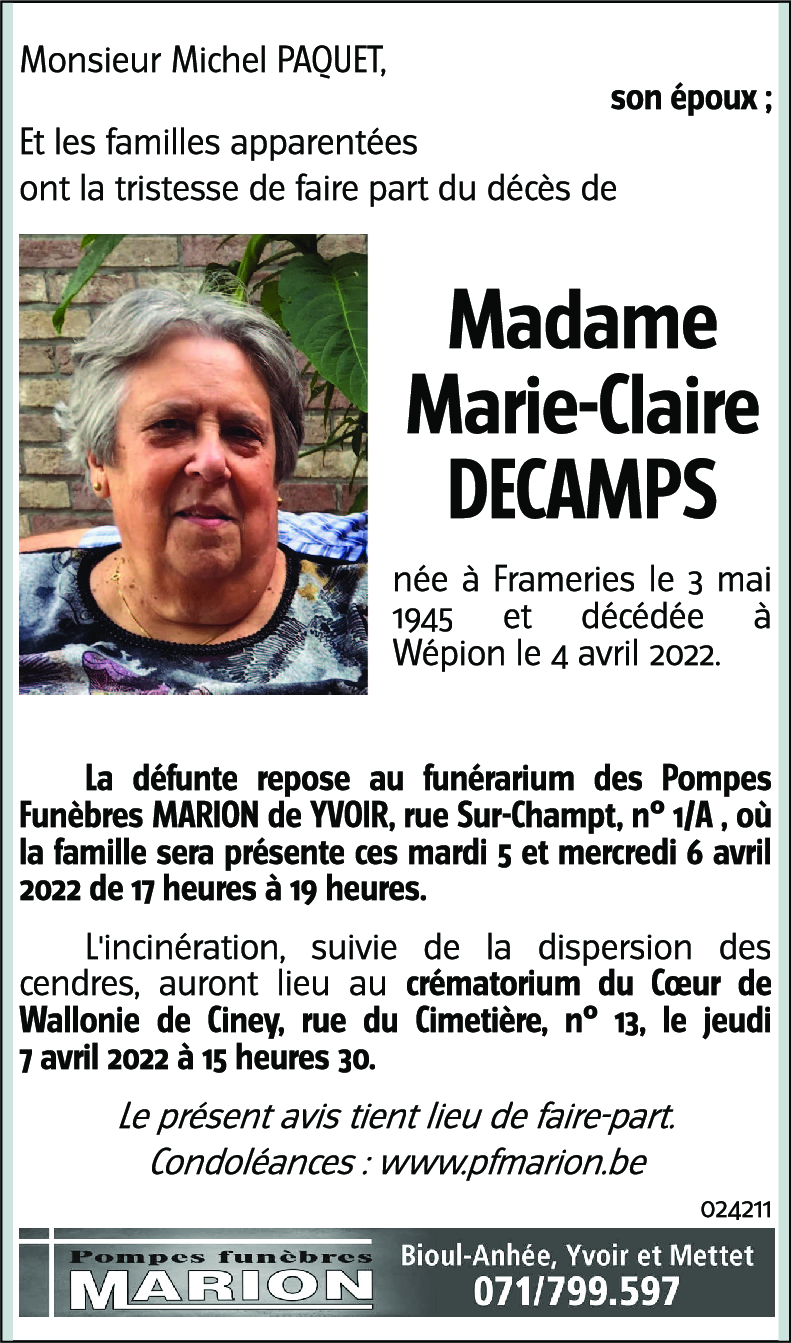 Marie-Claire DECAMPS