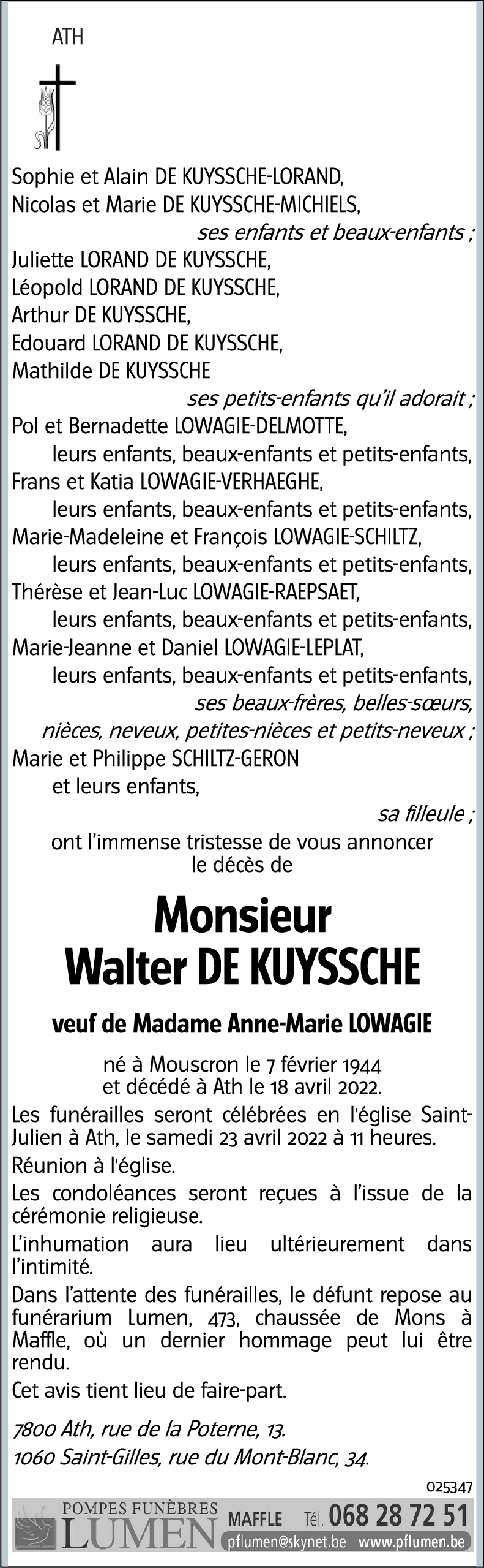 Walter DE KUYSSCHE