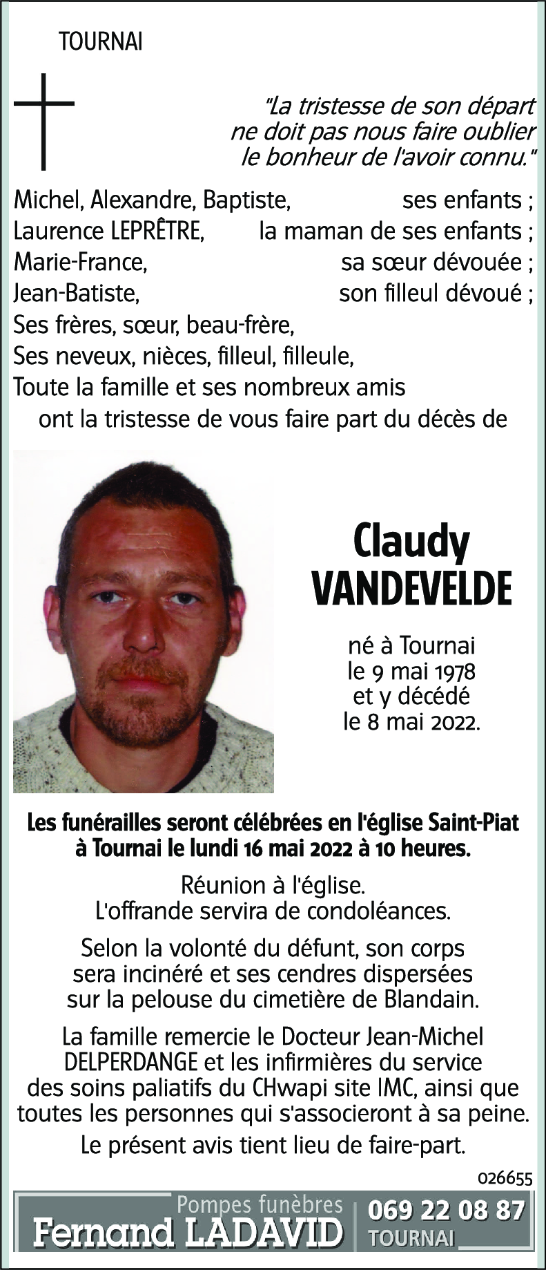 Claudy VANDEVELDE