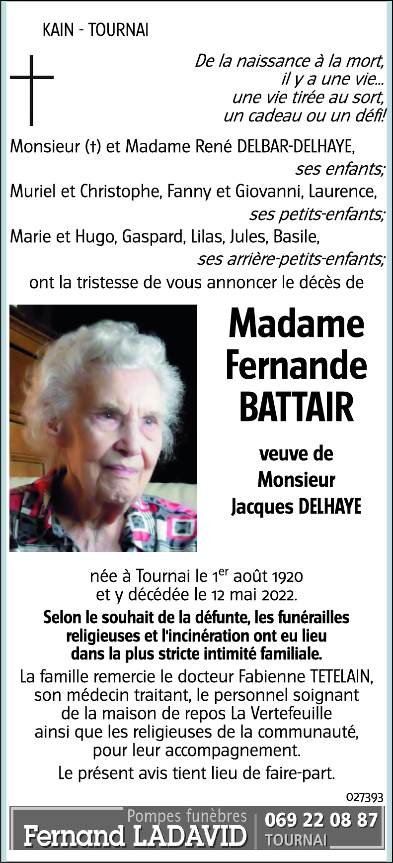 Fernande BATTAIR