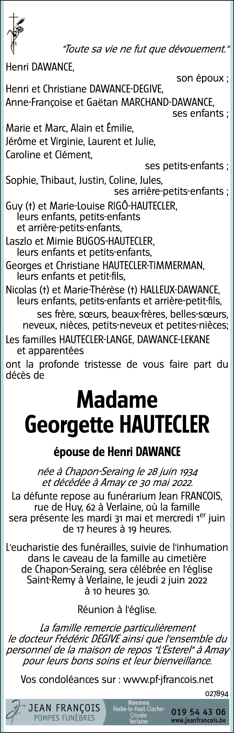 Georgette HAUTECLER