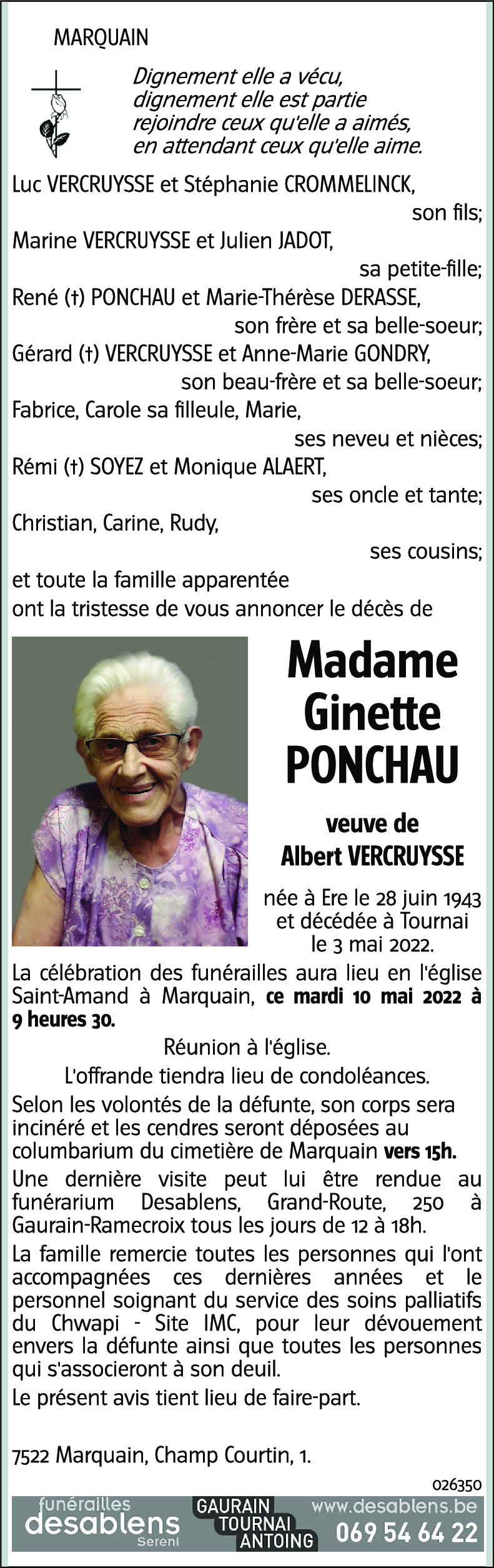 Ginette PONCHAU