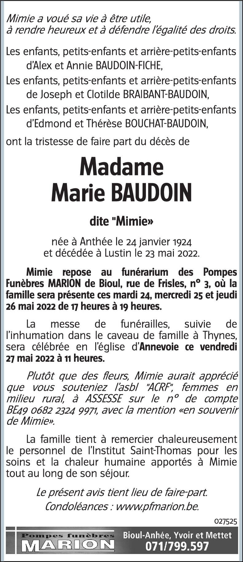 Marie BAUDOIN