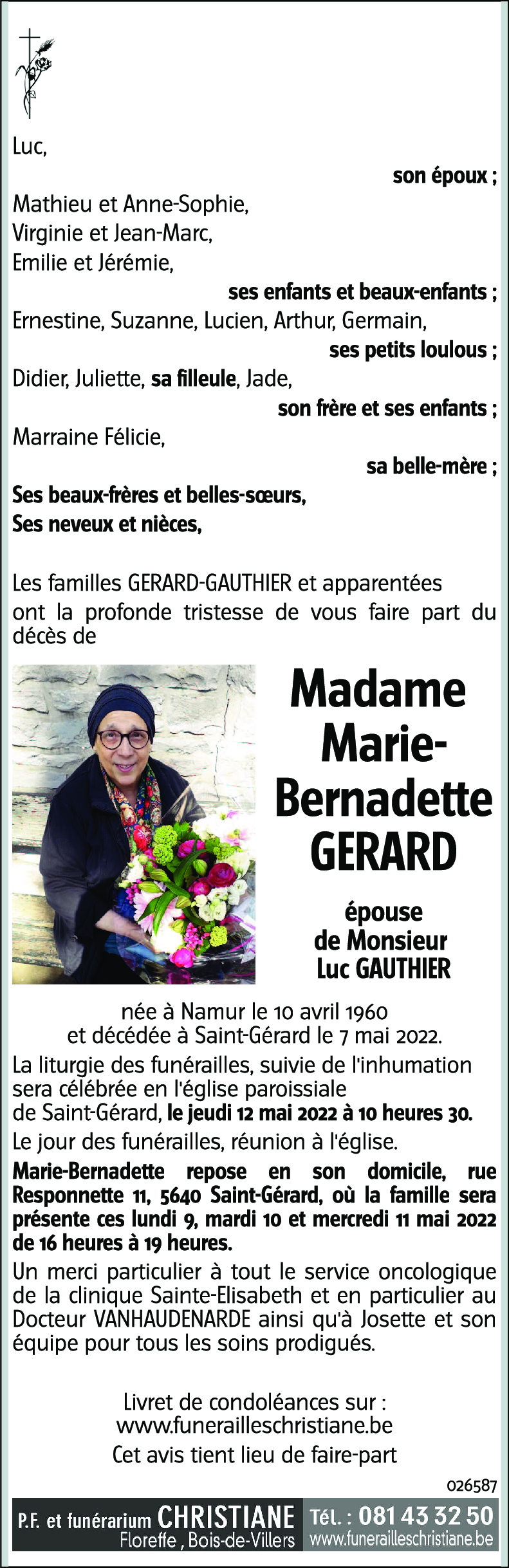 Marie-Bernadette GERARD