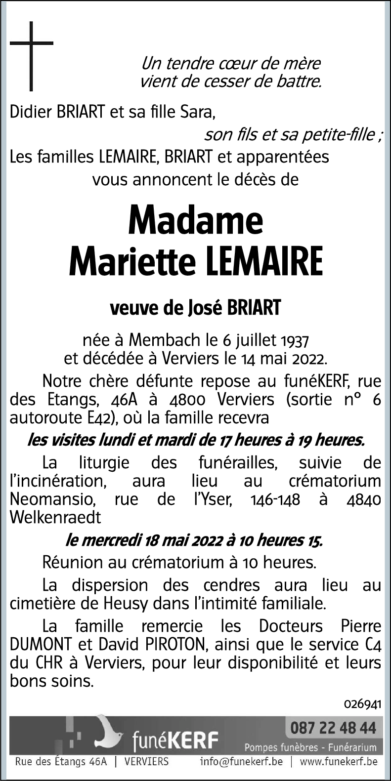 Mariette LEMAIRE