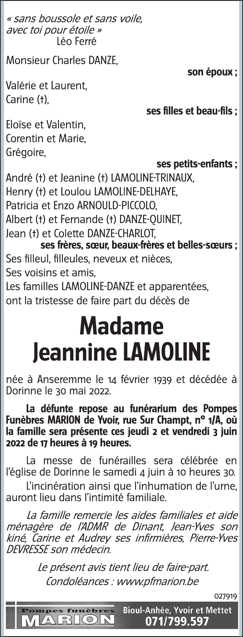 Jeannine LAMOLINE