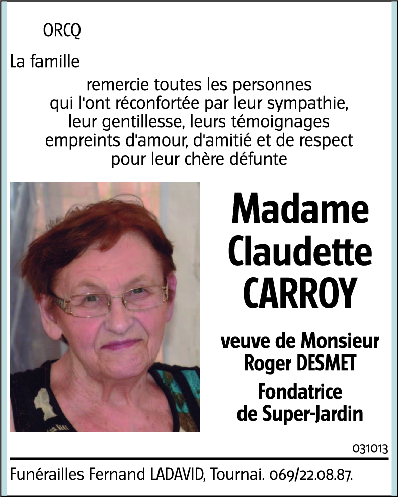 Claudette CARROY