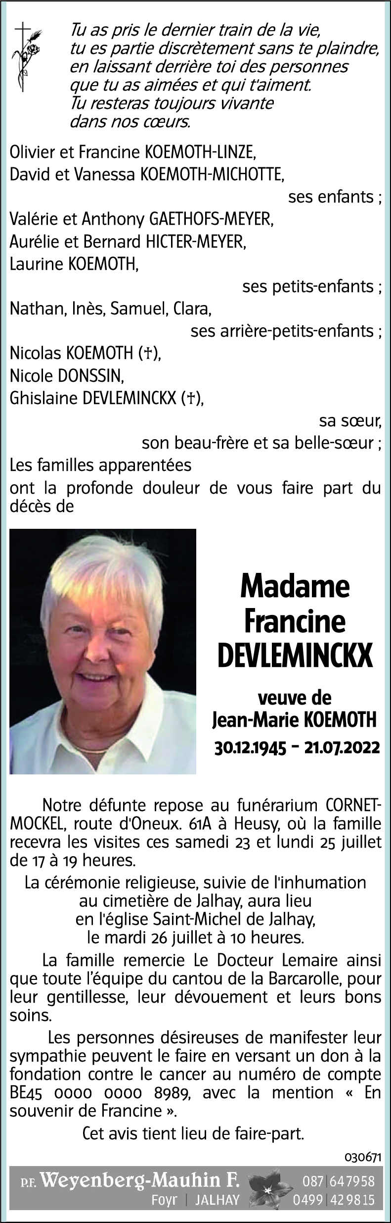 Francine Devleminckx