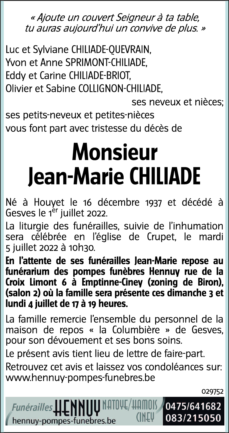 Jean-Marie CHILIADE