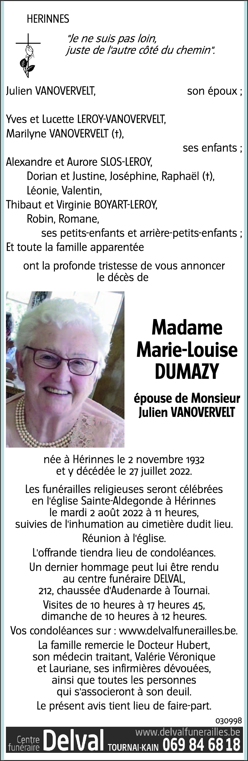 Marie-Louise DUMAZY