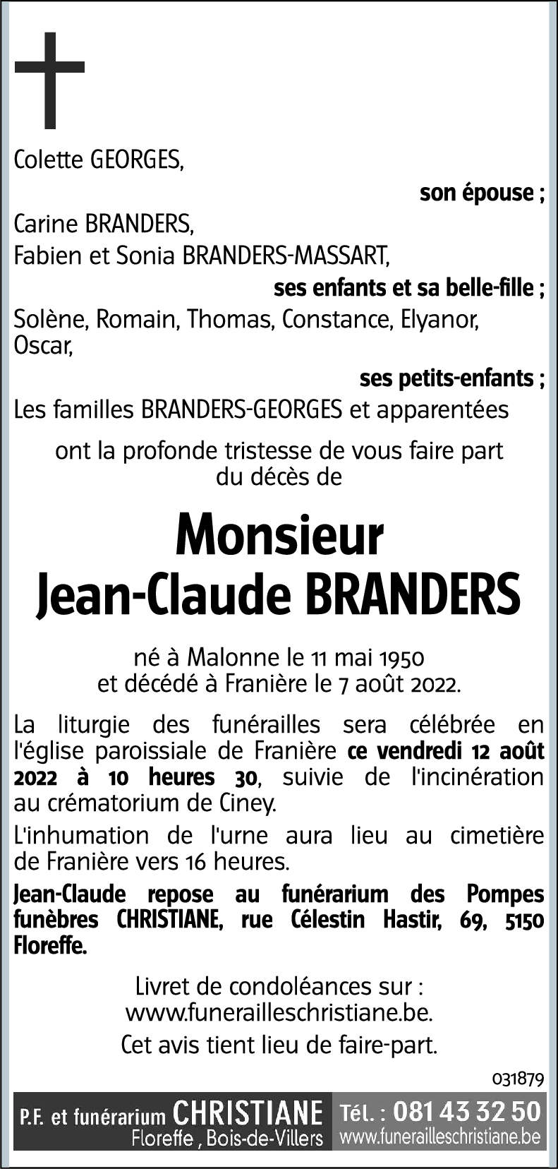 Jean-Claude BRANDERS