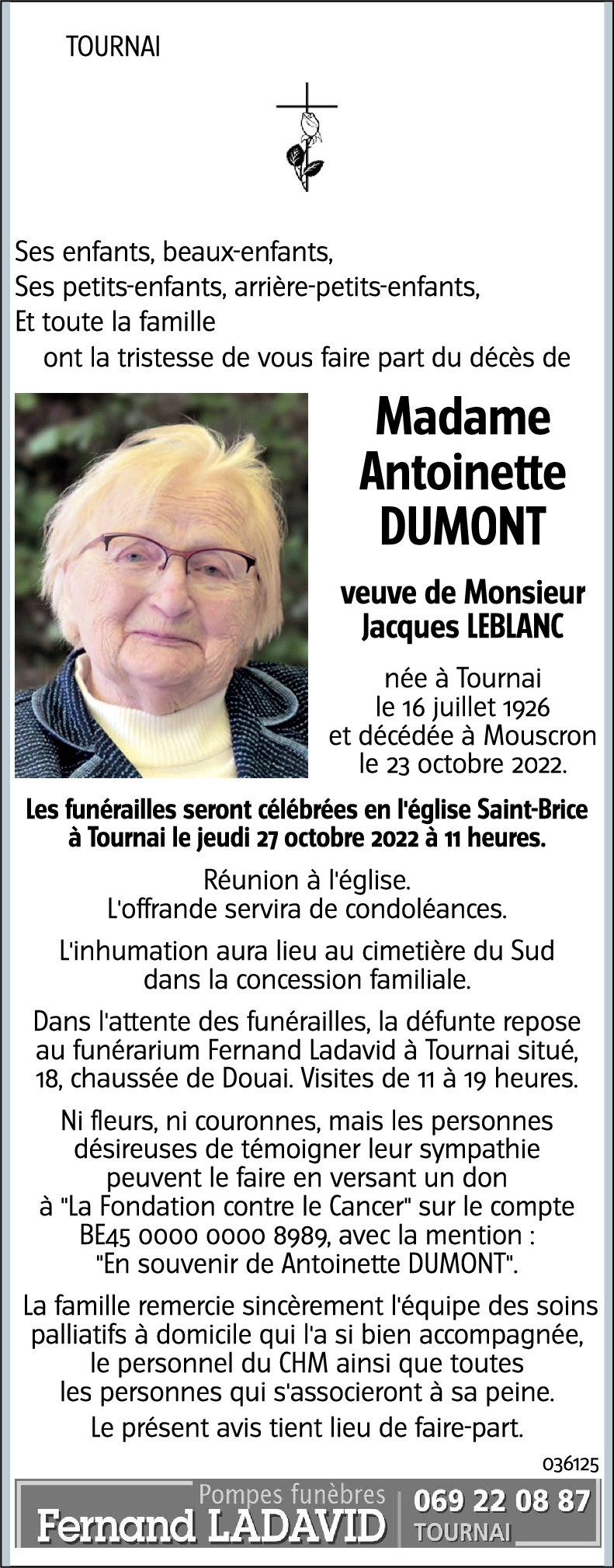 Antoinette DUMONT