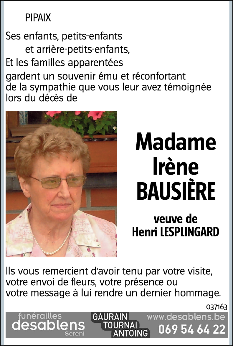 Irène BAUSIÈRE