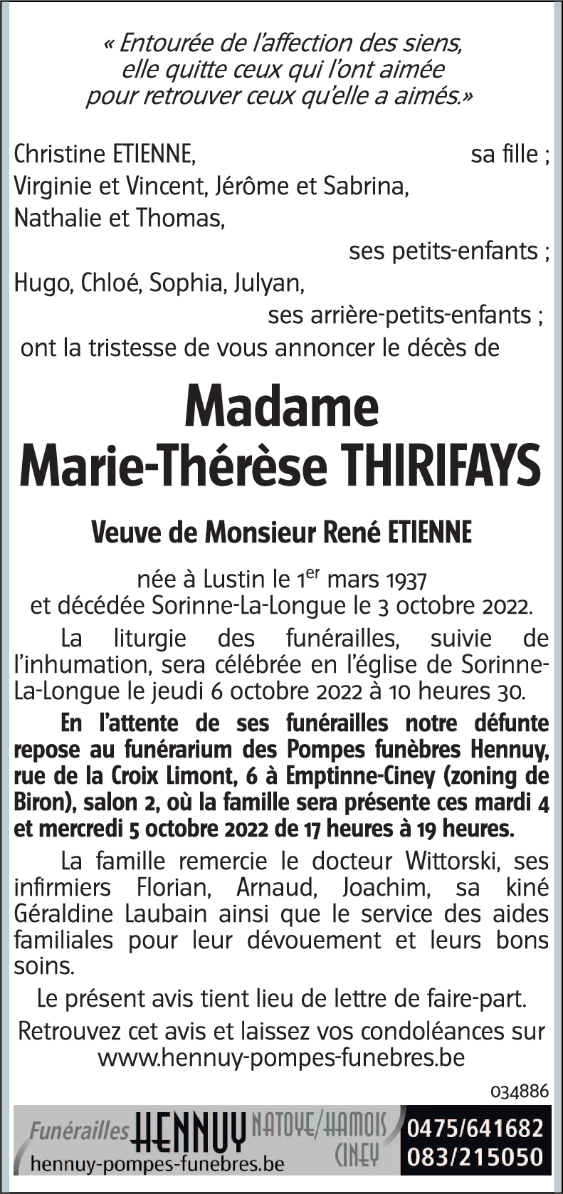 Marie-Thérèse THIRIFAYS