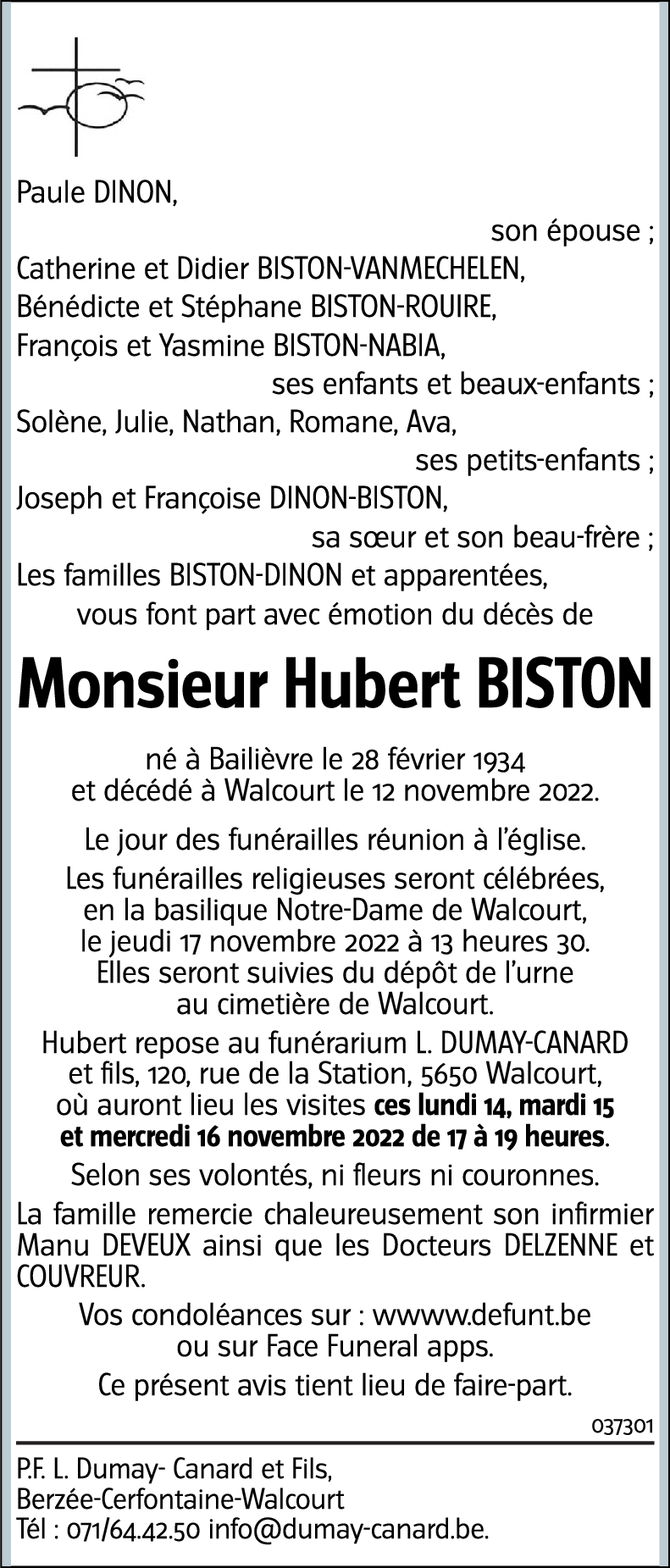 Hubert BISTON